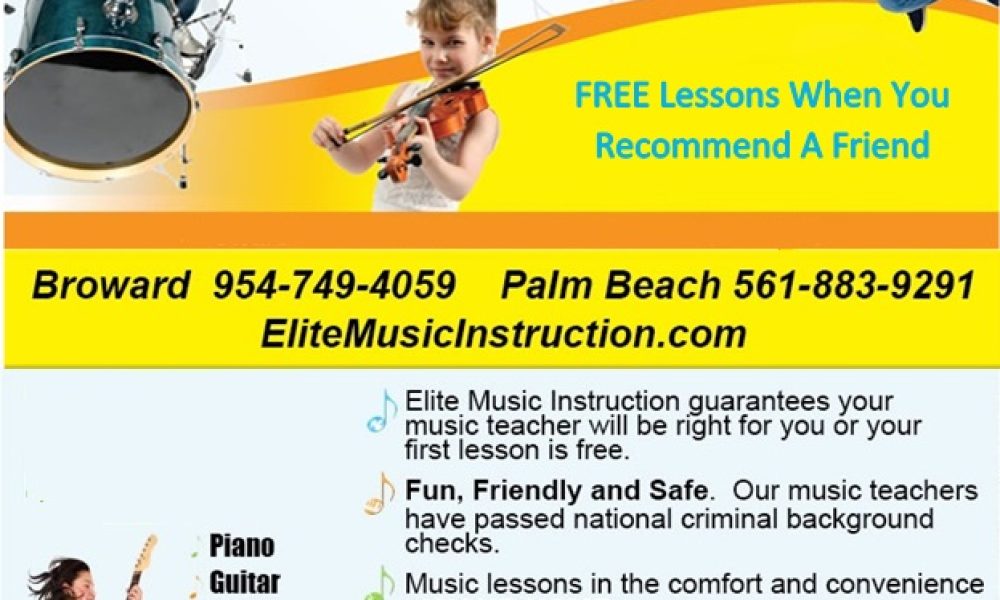 Elite Music Instruction IN YOUR HOME Guitar Piano Drums Voice Lessons and More